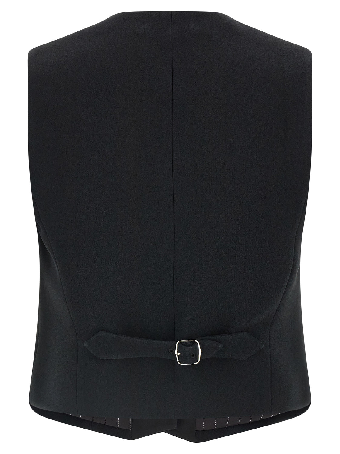 Black Viscose Sleeveless Jacket