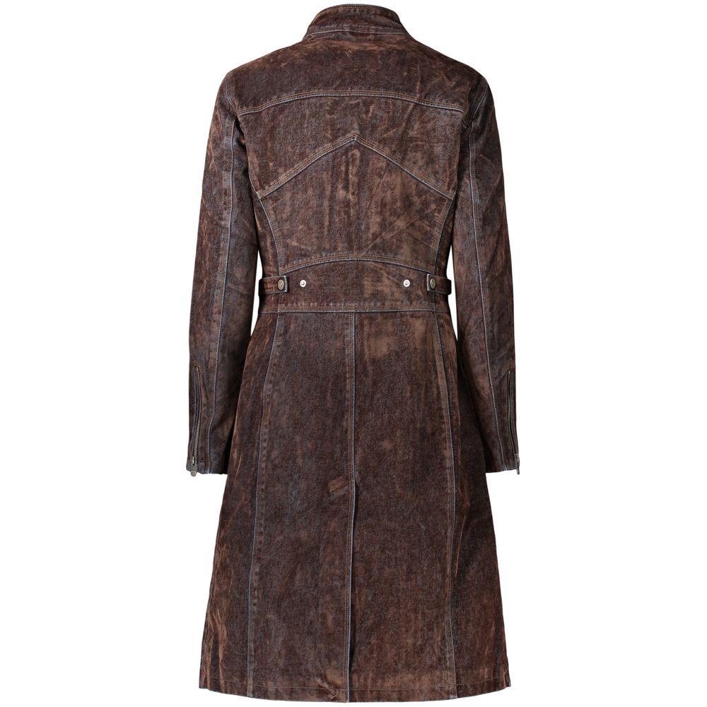 Brown Cotton Women's Jacket