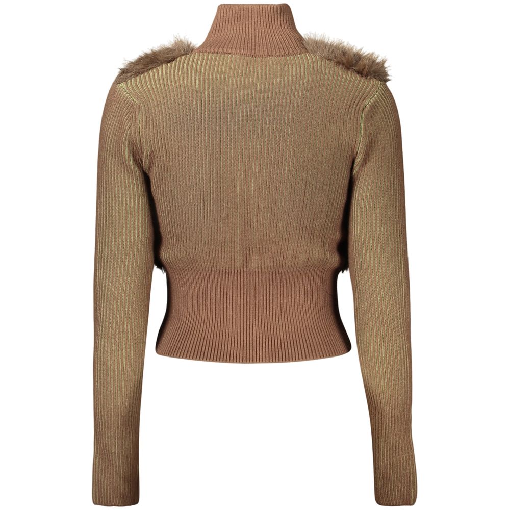 Brown Viscose Women's Sweater