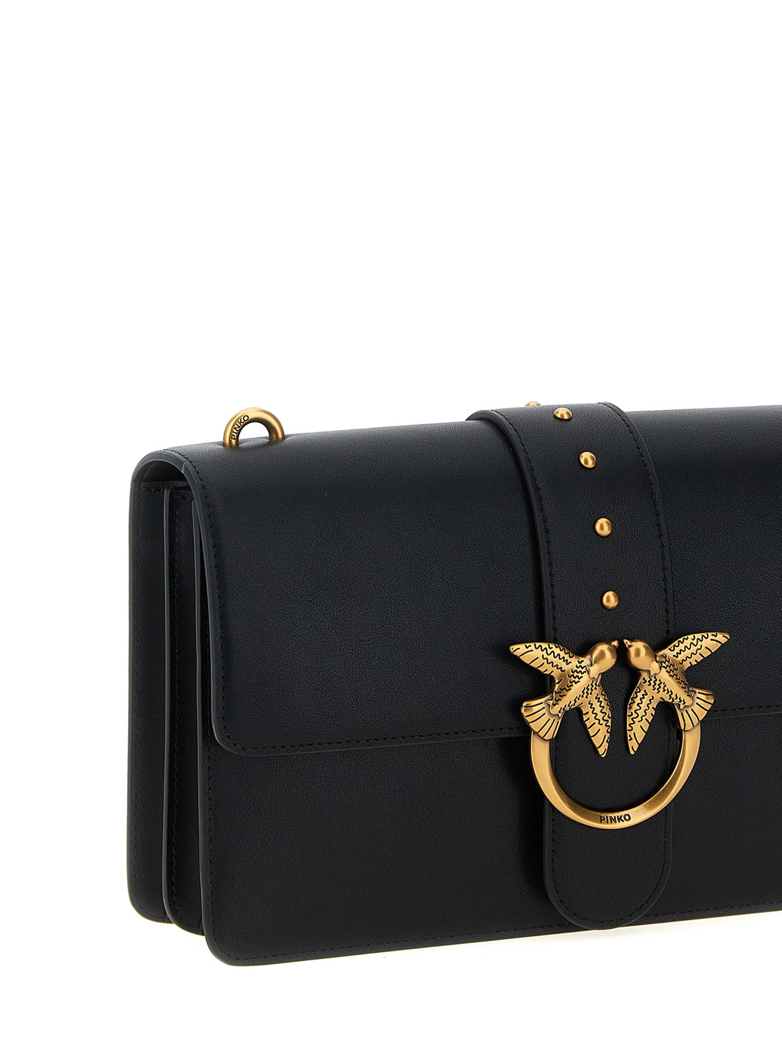 Black Goatskin Crossbody Bag