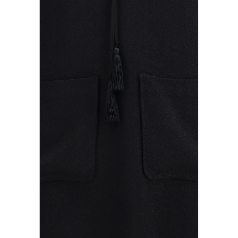 Black Viscose Casual Dress