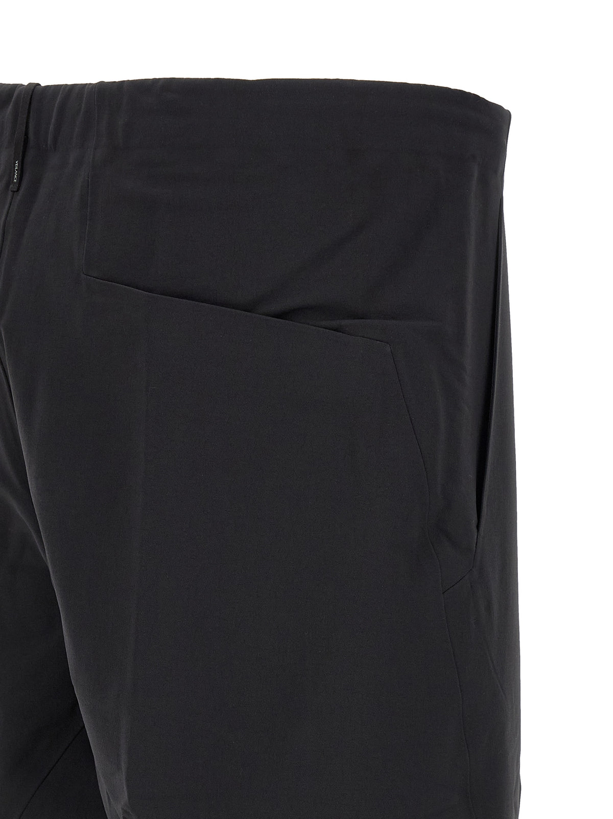 Black Nylon Athletic Pants