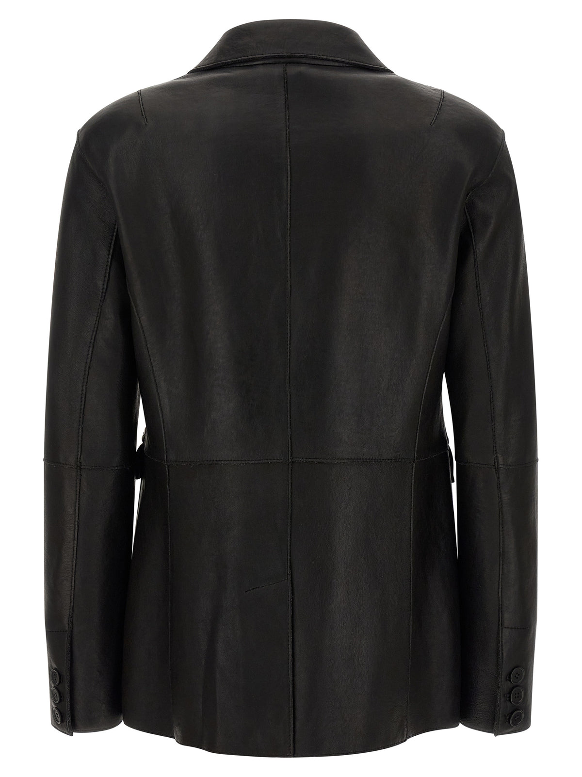 Black Lamb Leather Blazer