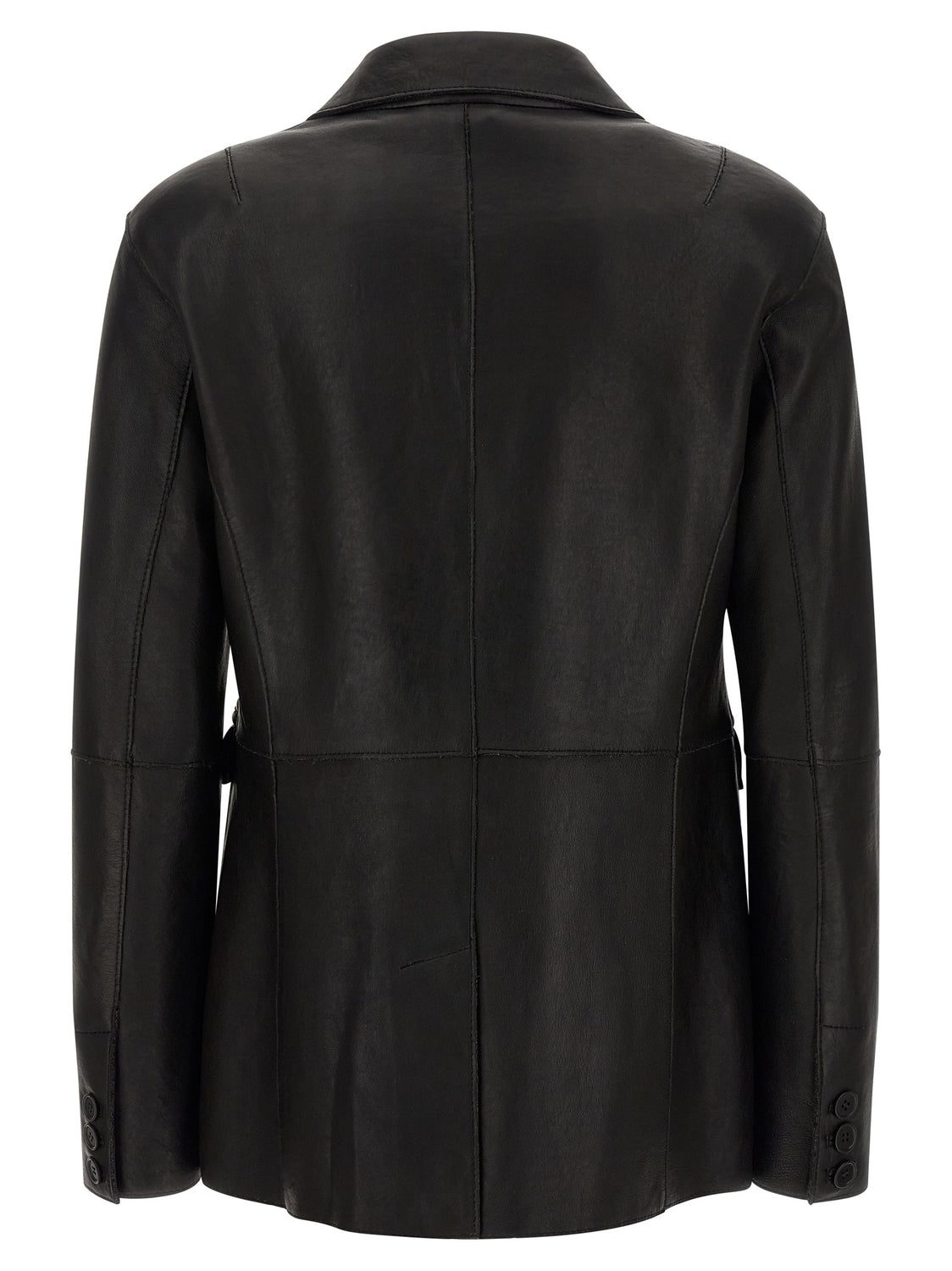 Black Lamb Leather Blazer