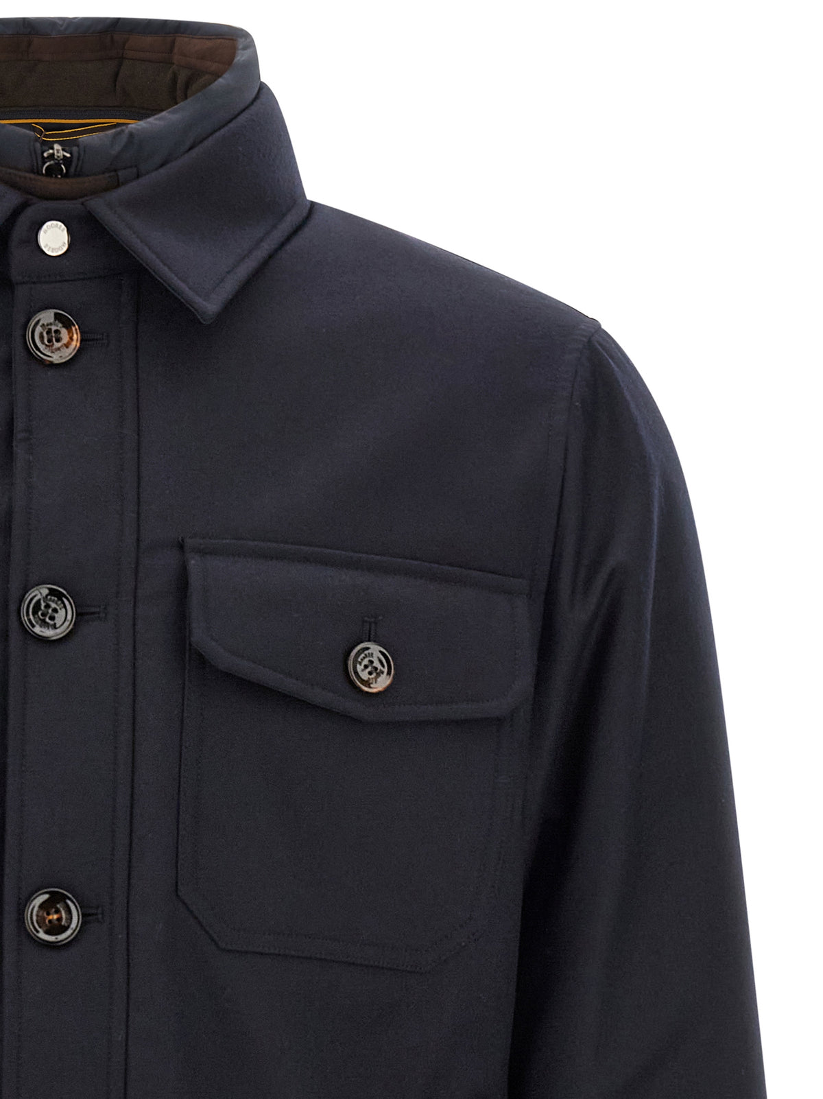 Blue Wool Full-Length Jacket
