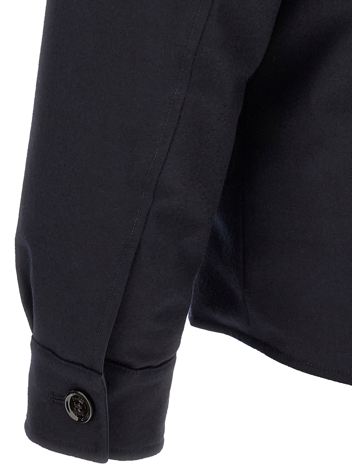 Blue Wool Full-Length Jacket