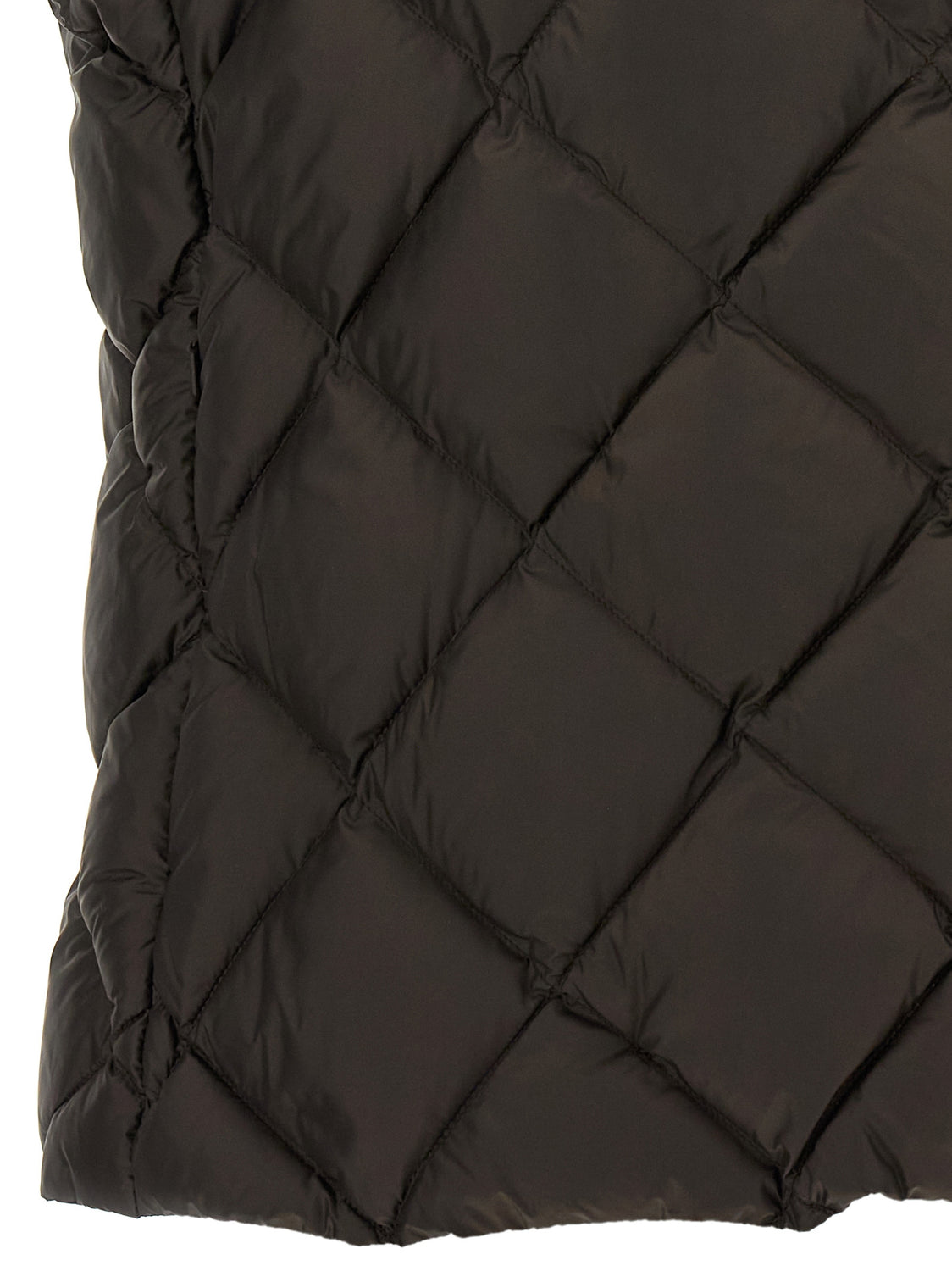 Brown Polyester Sleeveless Jacket