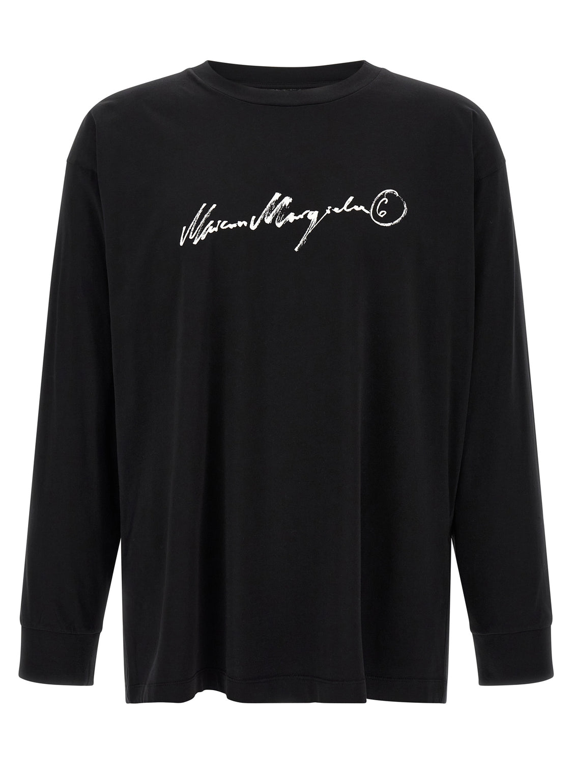 Black Cotton Long Sleeve T-Shirt