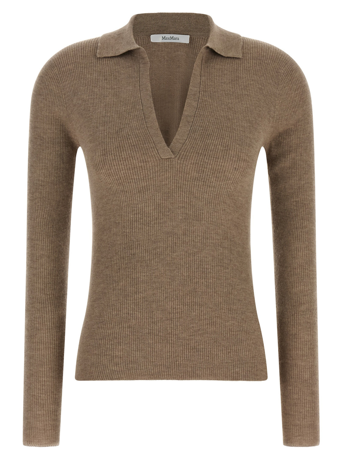 Beige Cashmere Polo Shirt