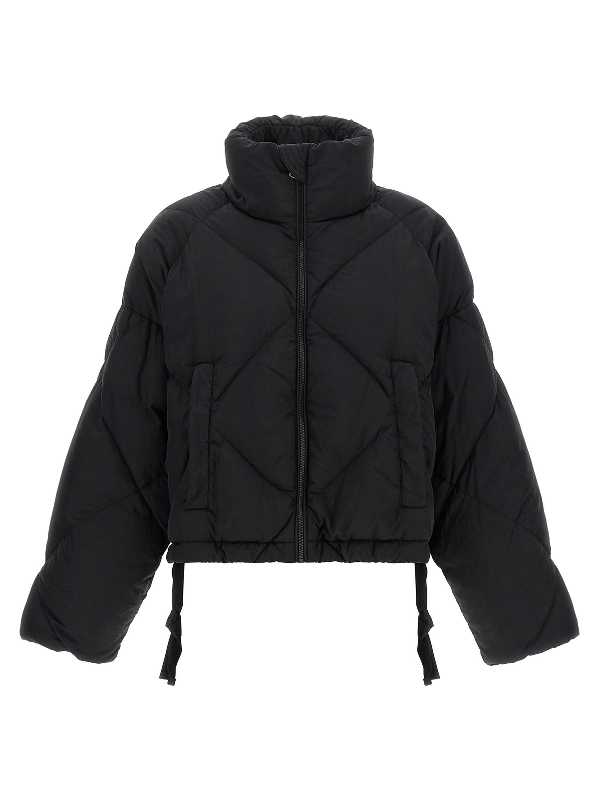 Black Polyamide Full-Length Jacket