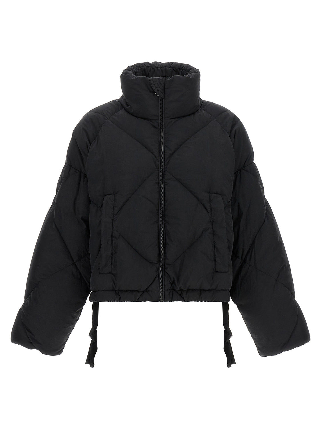 Black Polyamide Full-Length Jacket