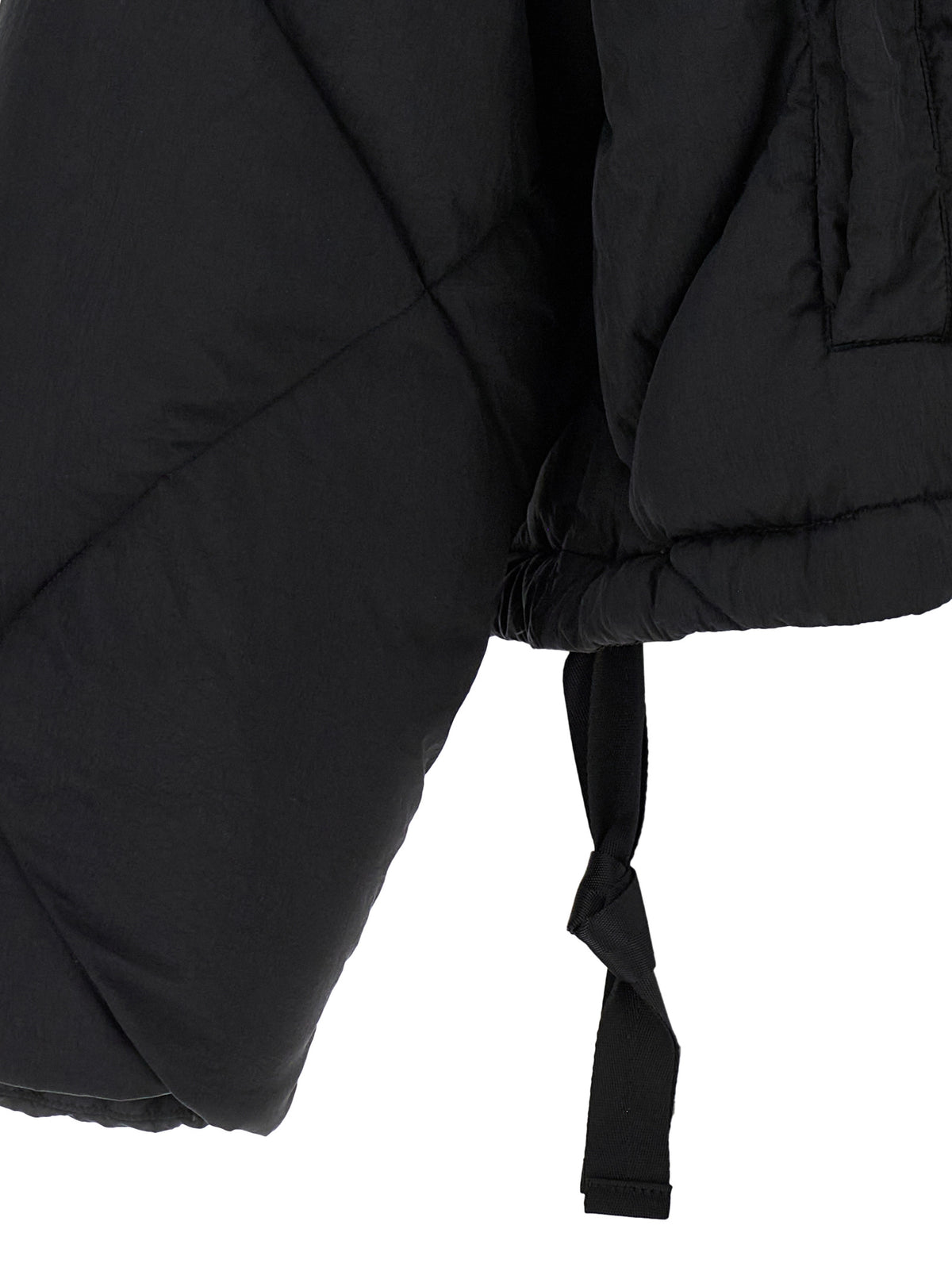 Black Polyamide Full-Length Jacket