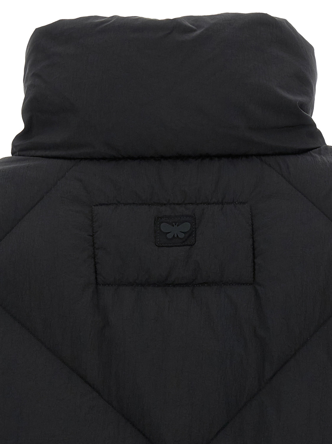 Black Polyamide Full-Length Jacket