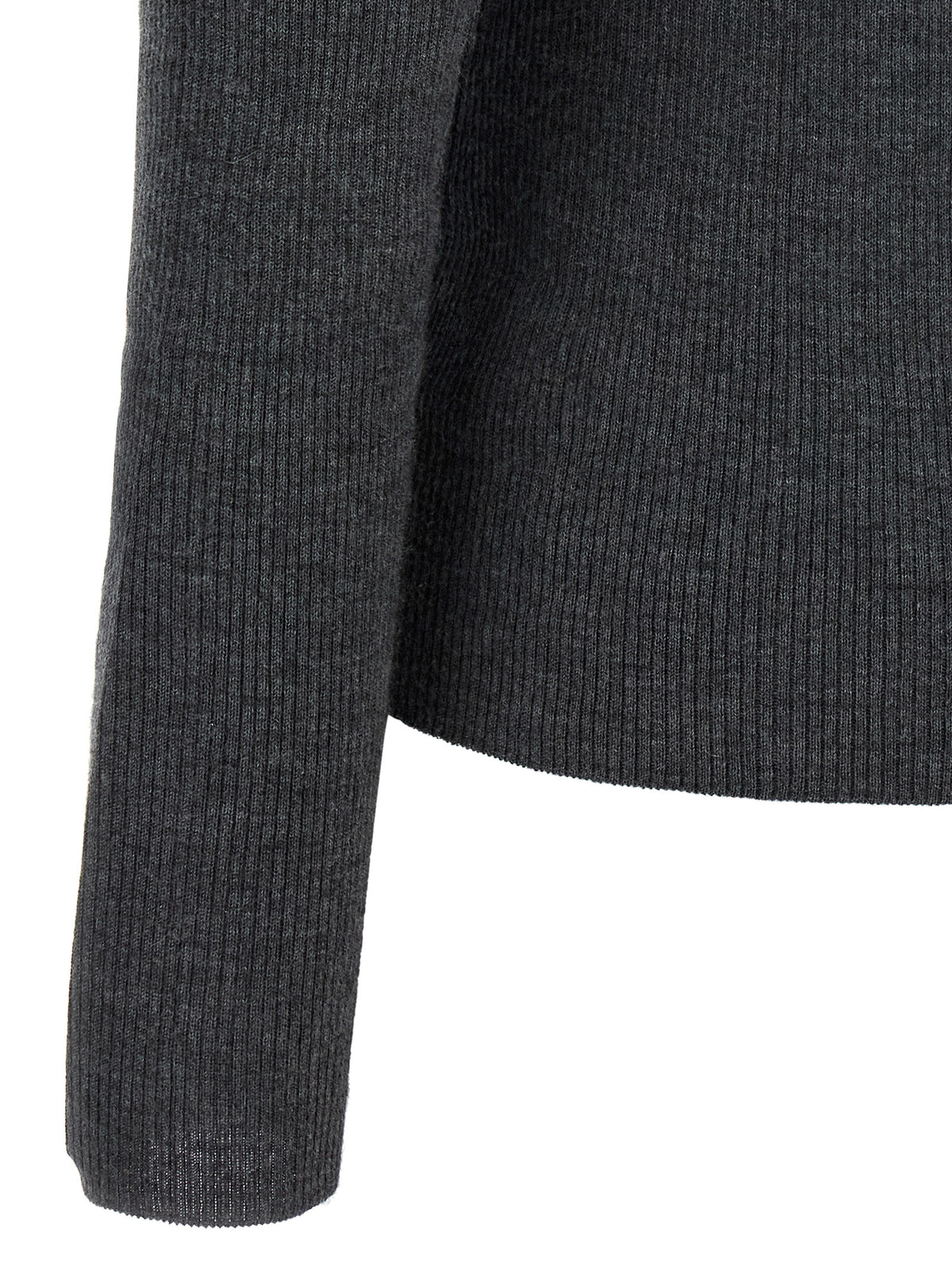 Gray Cashmere Polo Shirt