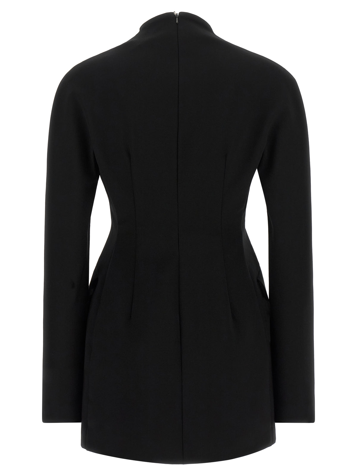 Black Viscose Short Dress