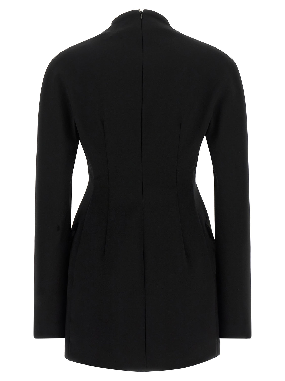 Black Viscose Short Dress