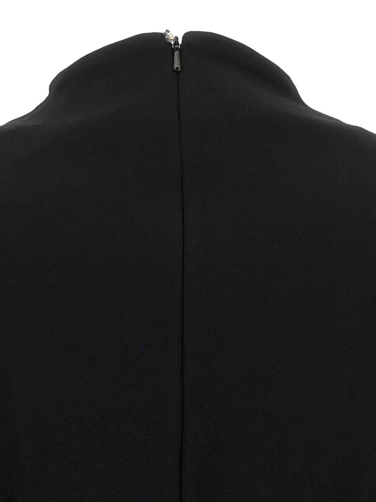 Black Viscose Short Dress