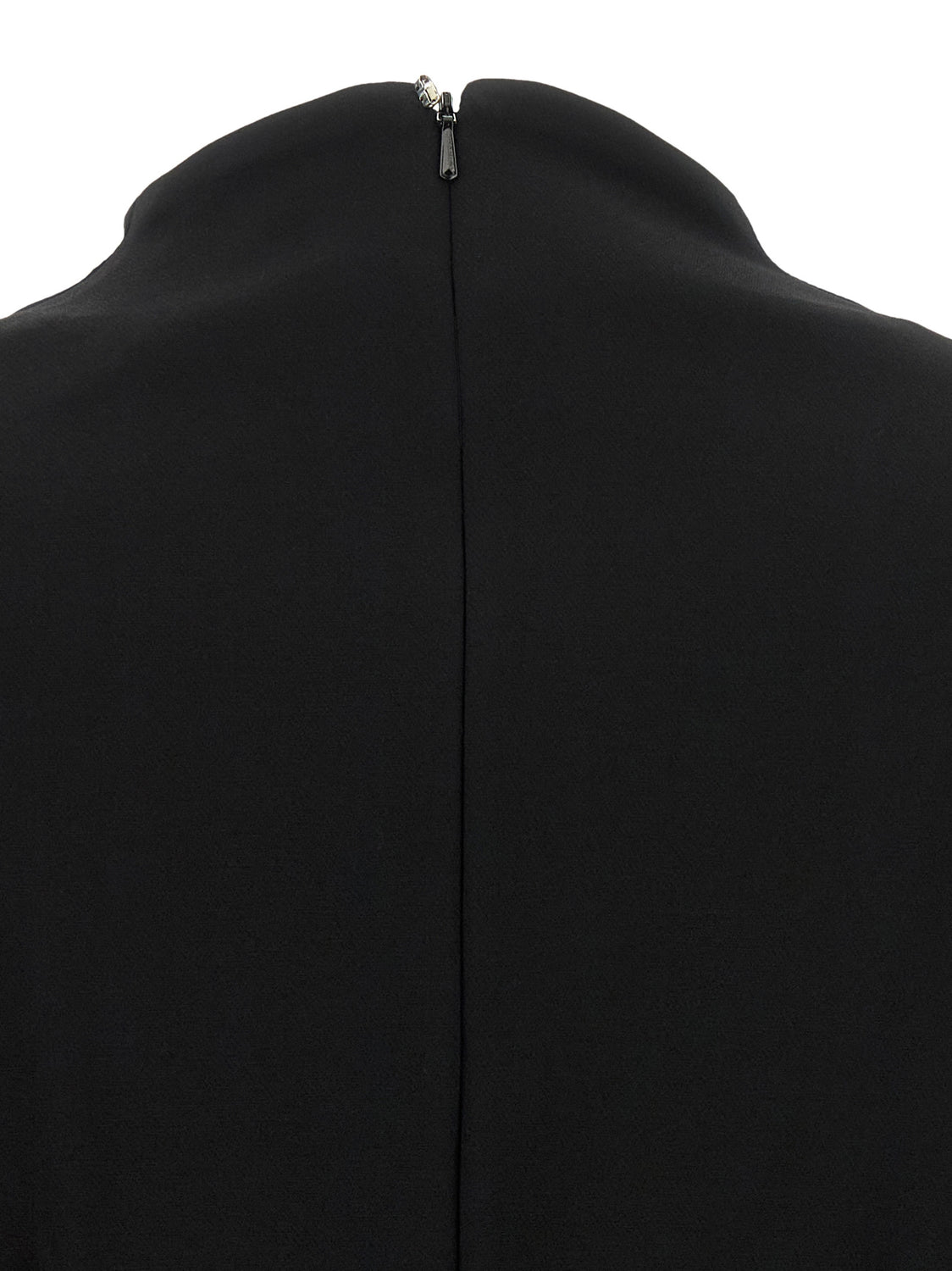 Black Viscose Short Dress