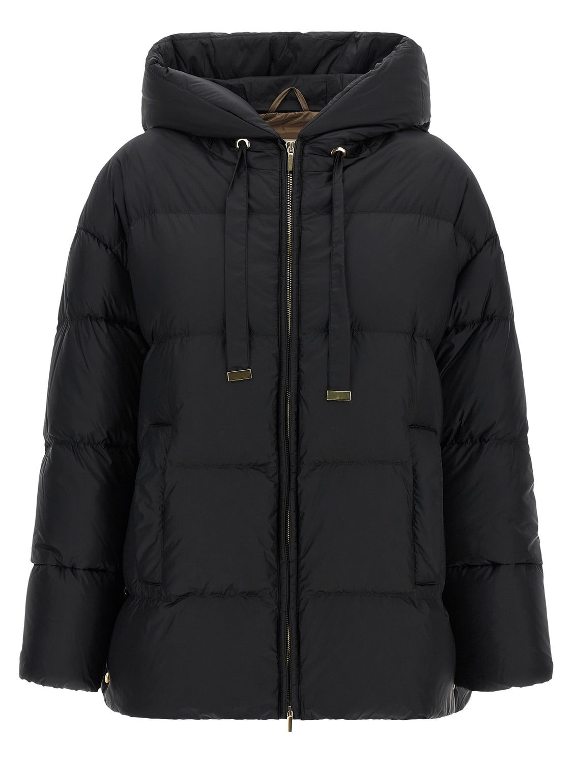 Black Polyamide Full-Length Jacket