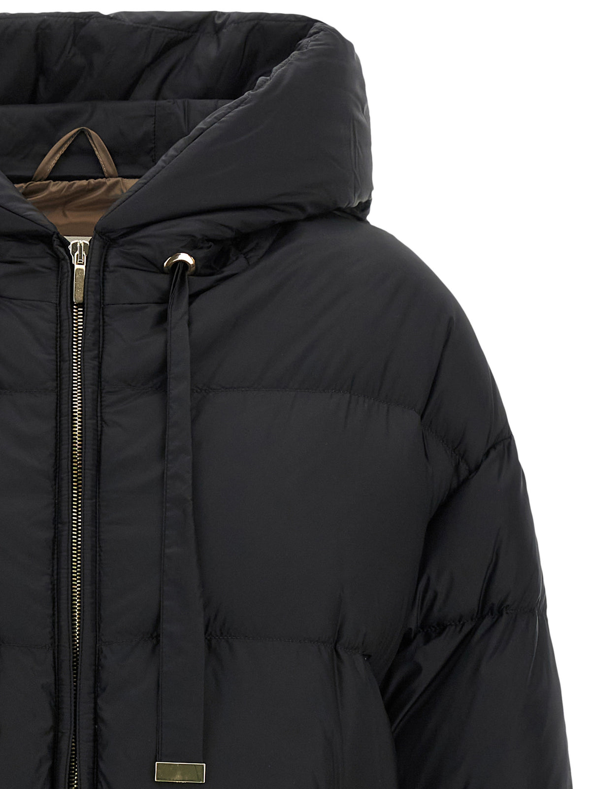 Black Polyamide Full-Length Jacket