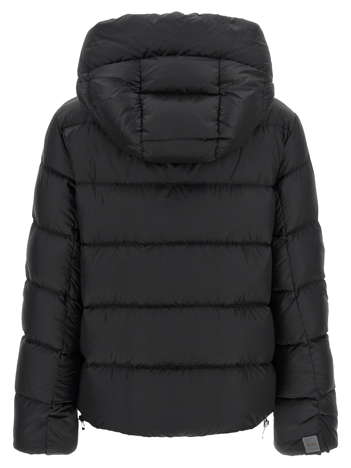 Black Polyester Full-Length Jacket
