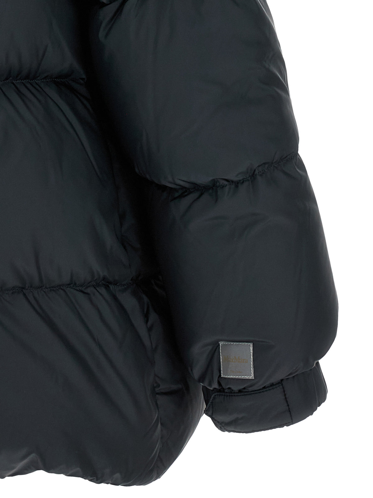 Blue Polyester Full-Length Jacket
