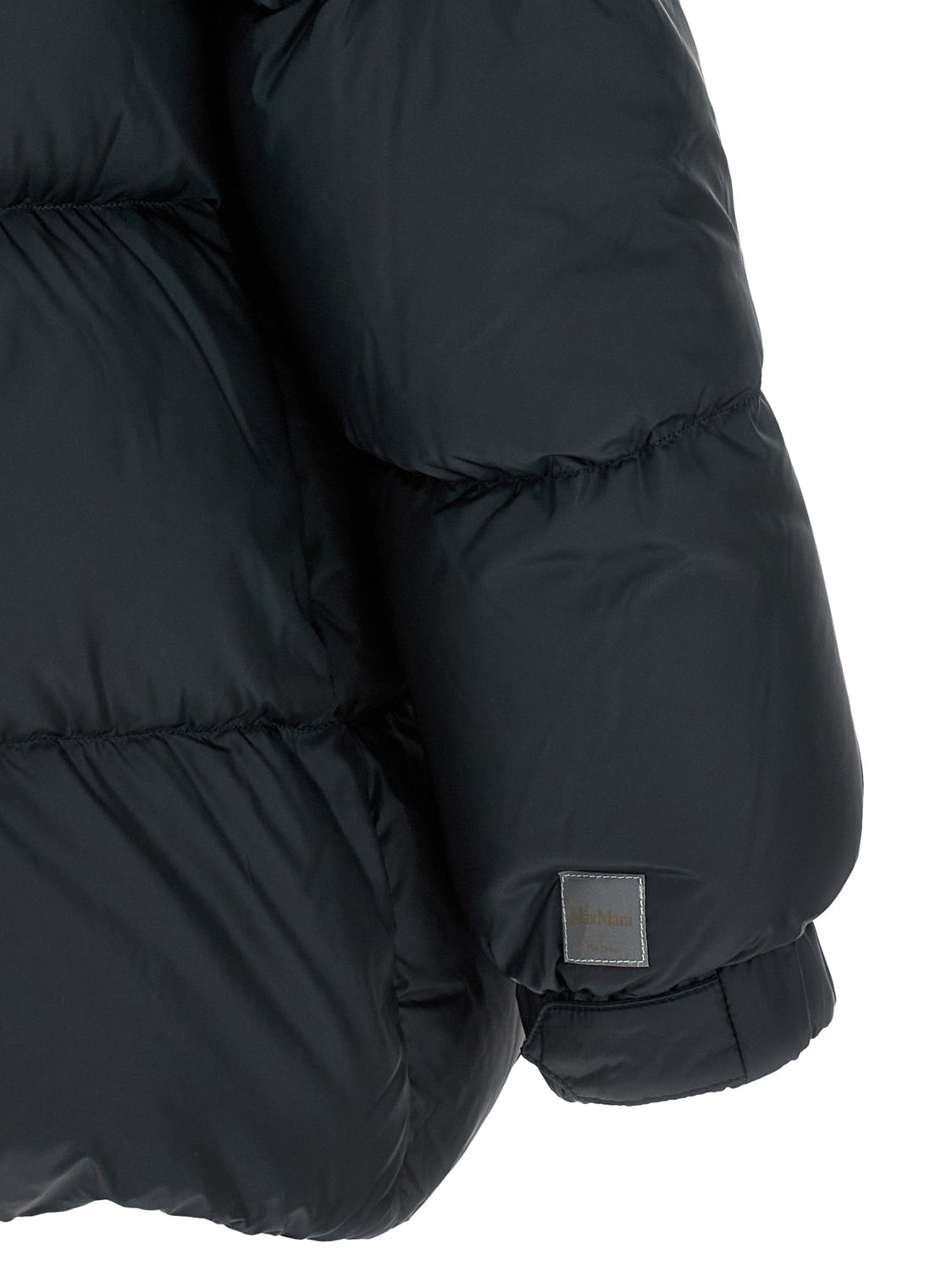 Blue Polyester Full-Length Jacket