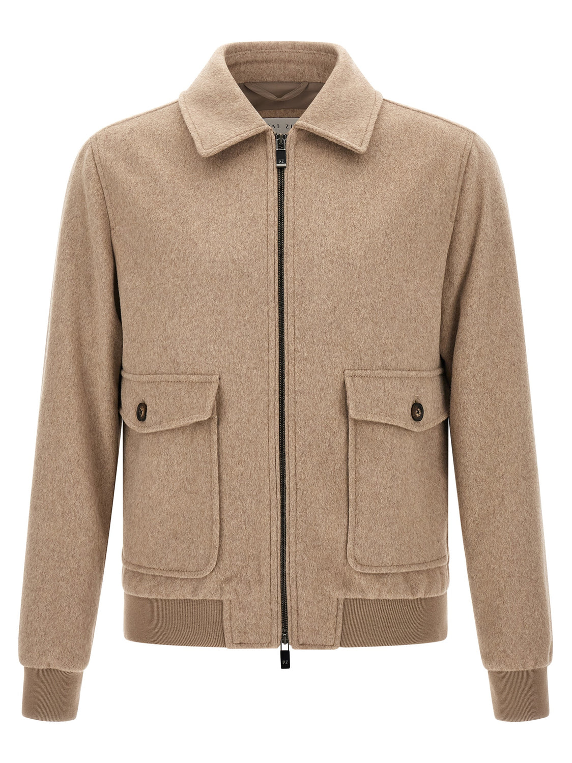Beige Wool Full-Length Jacket