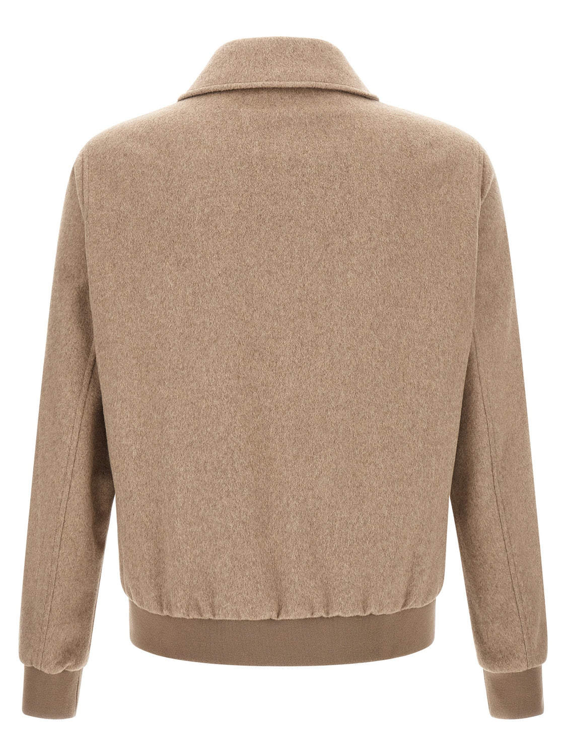Beige Wool Full-Length Jacket