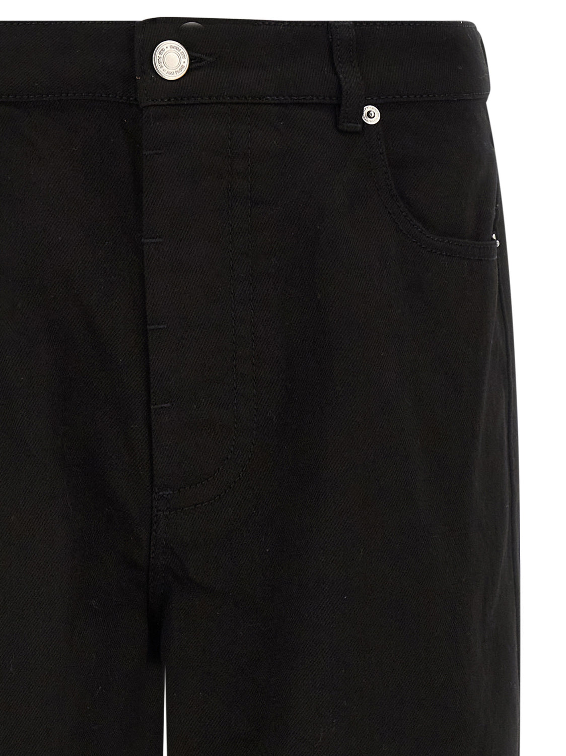 Black Cotton Relaxed Fit Jeans