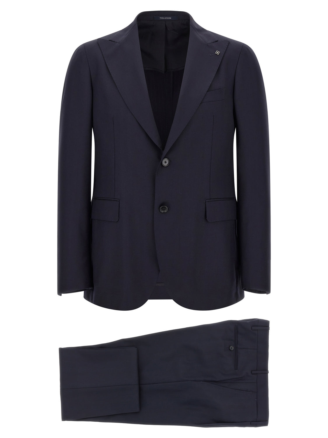 Blue Virgin Wool Two-Piece Suit