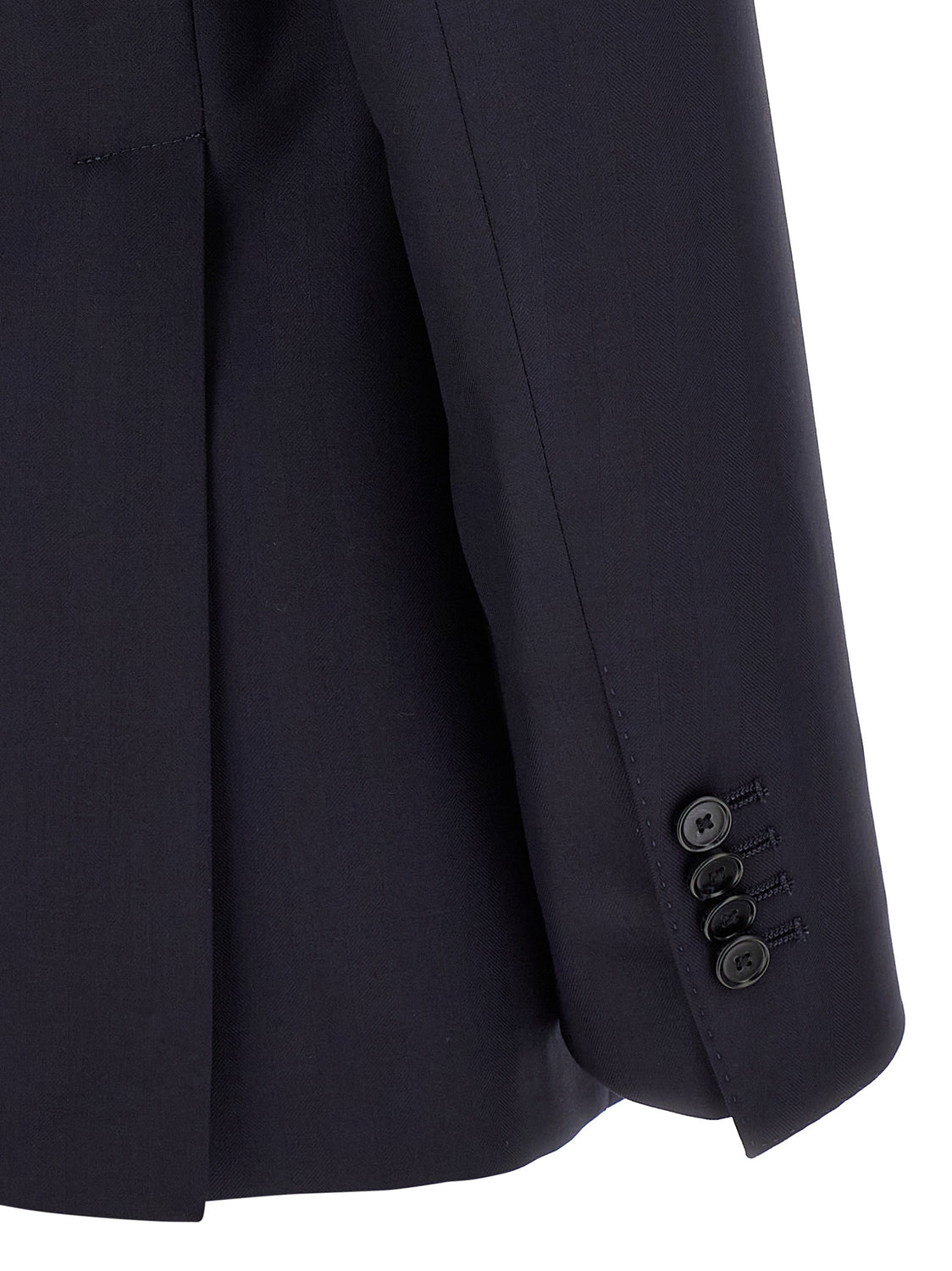 Blue Virgin Wool Two-Piece Suit