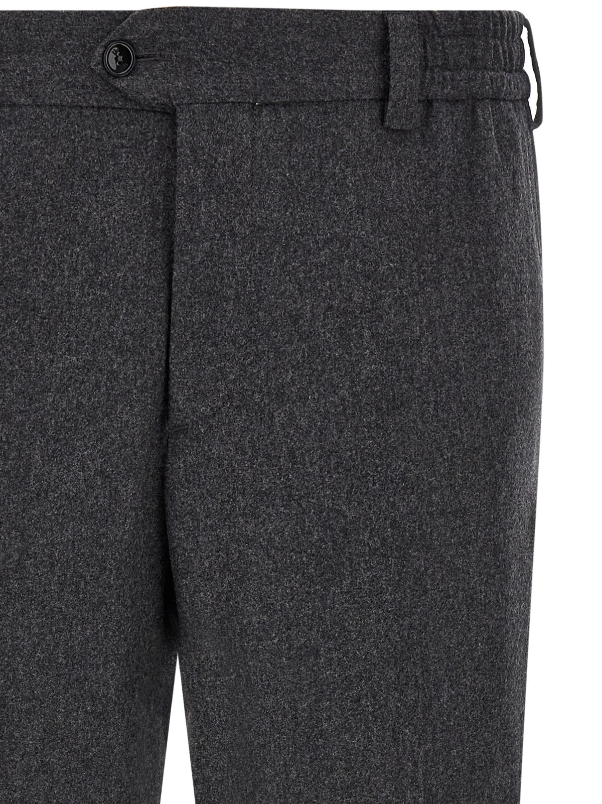 Gray Virgin Wool Dress Pants