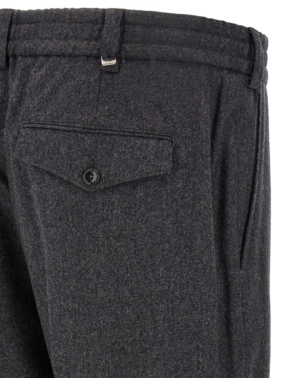 Gray Virgin Wool Dress Pants
