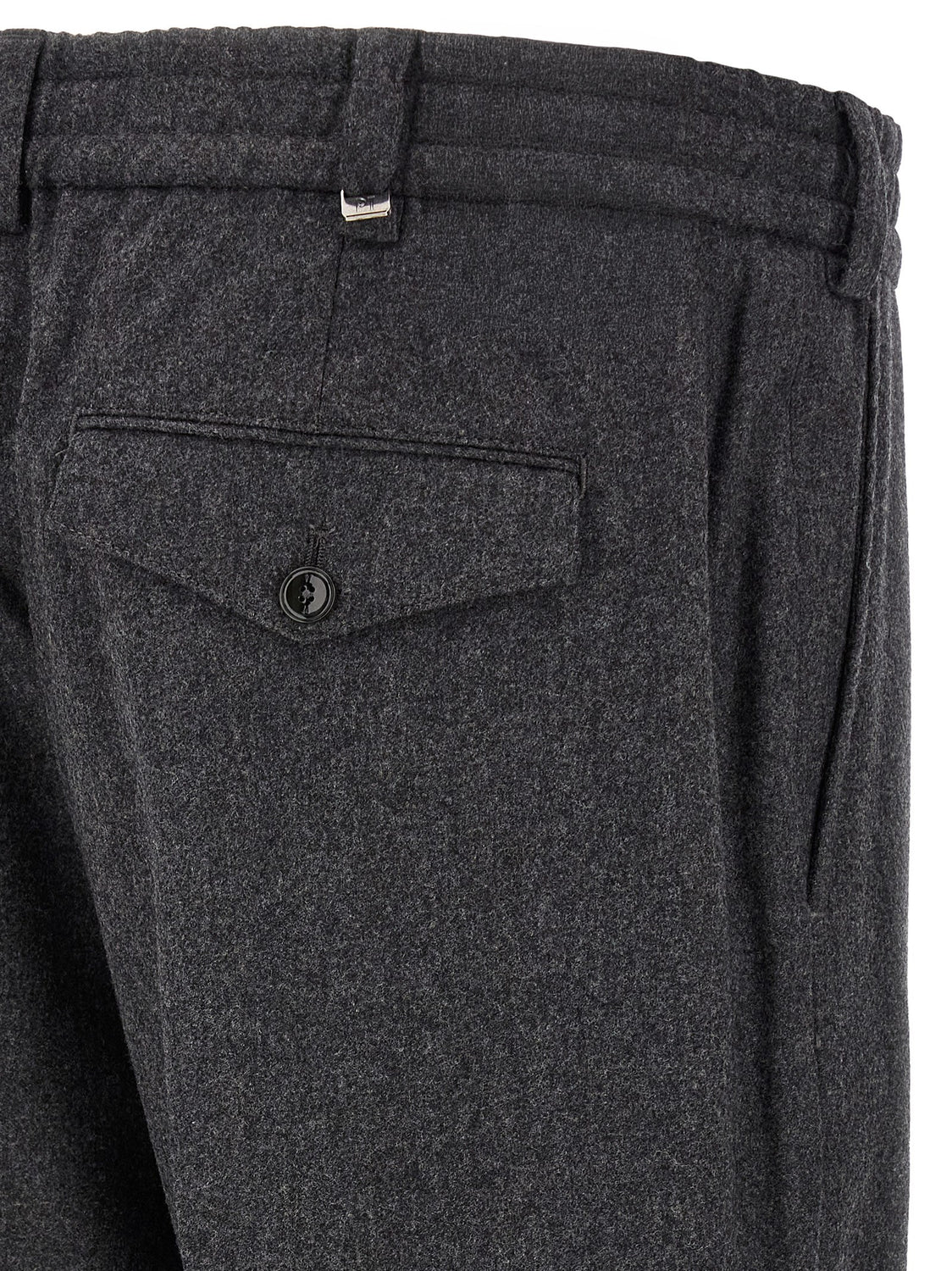 Gray Virgin Wool Dress Pants