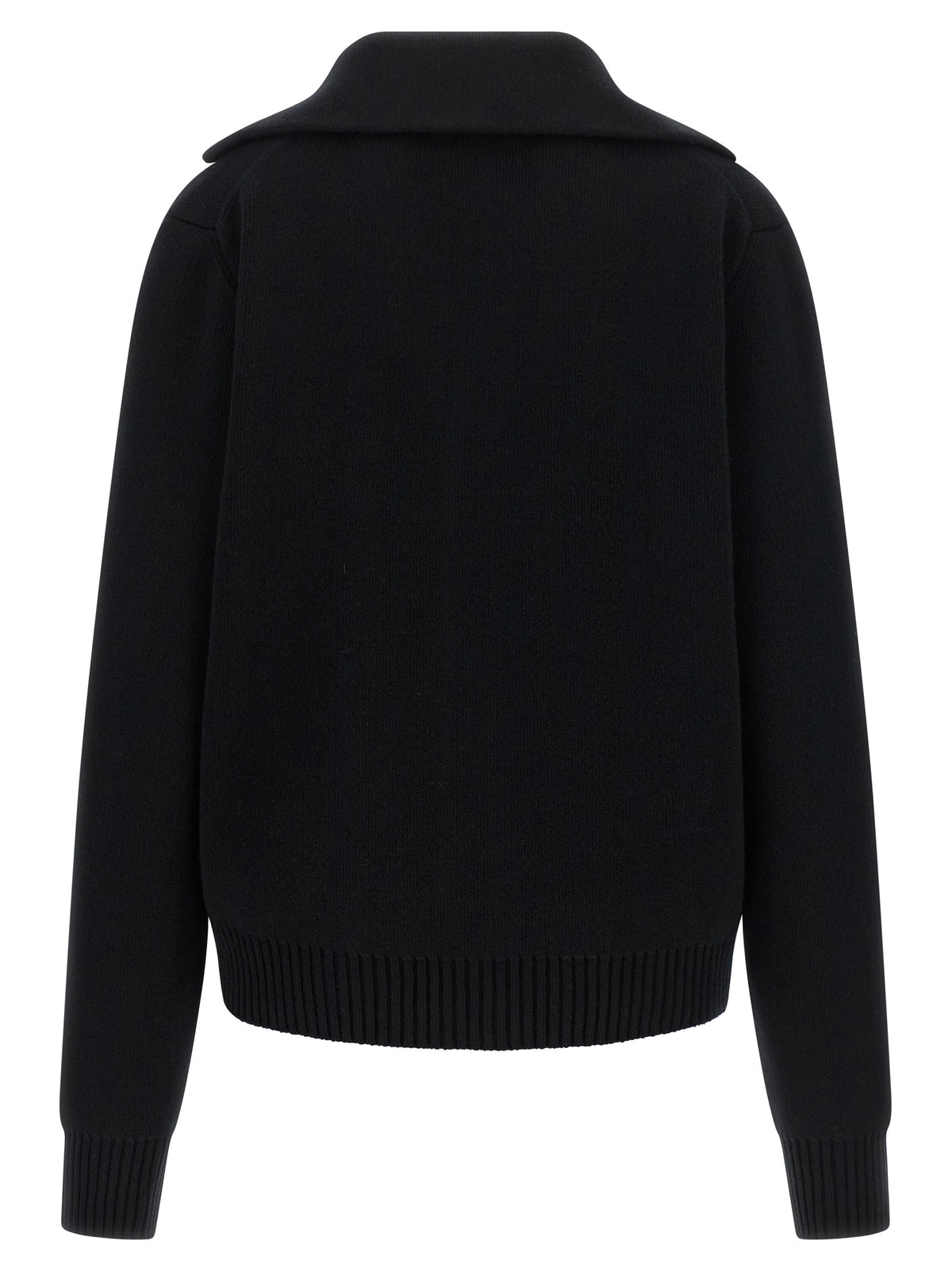 Black Virgin Wool Cardigan