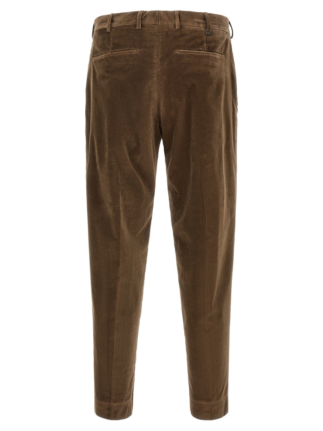Brown Cotton Casual Pants
