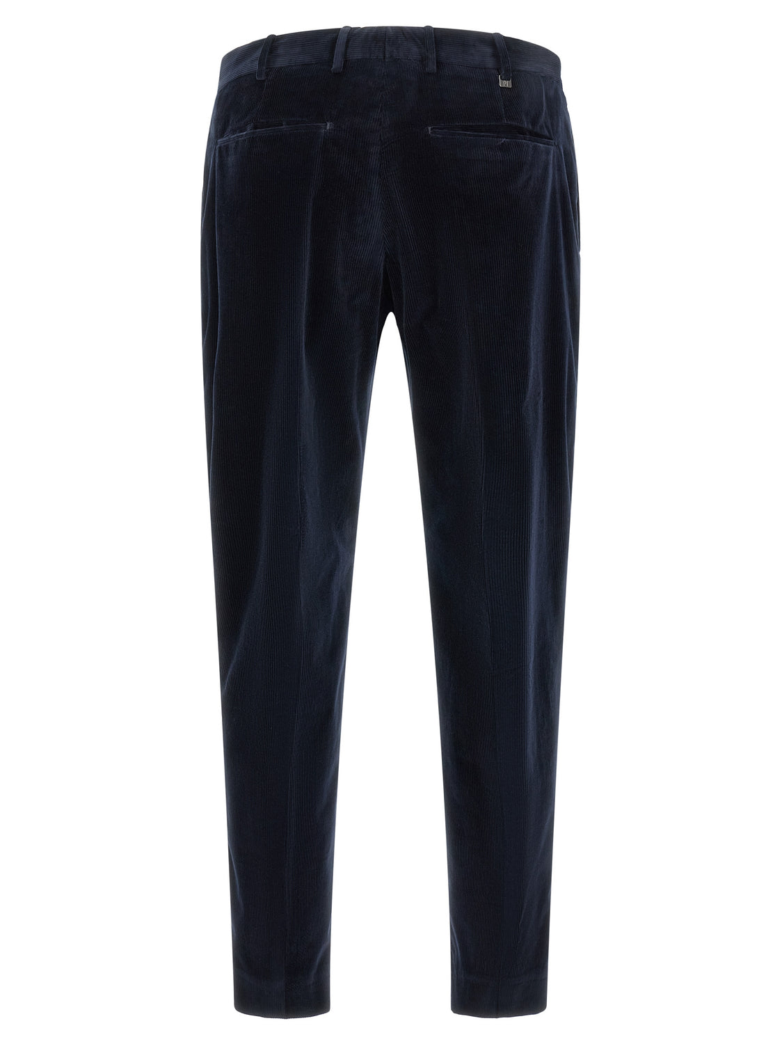 Blue Cotton Casual Pants