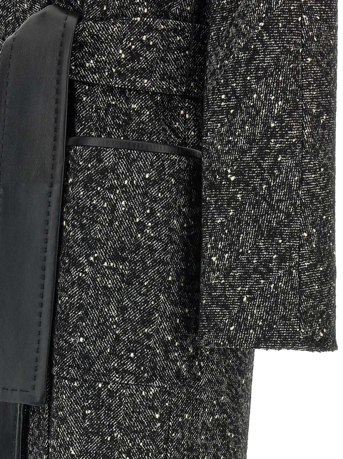 Bicolor Virgin Wool Coat