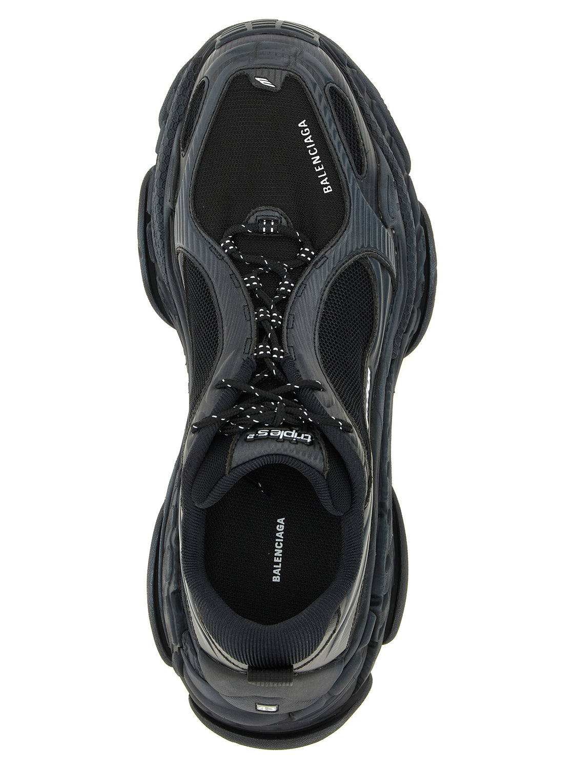 Black Polyethylene Athletic Sneakers