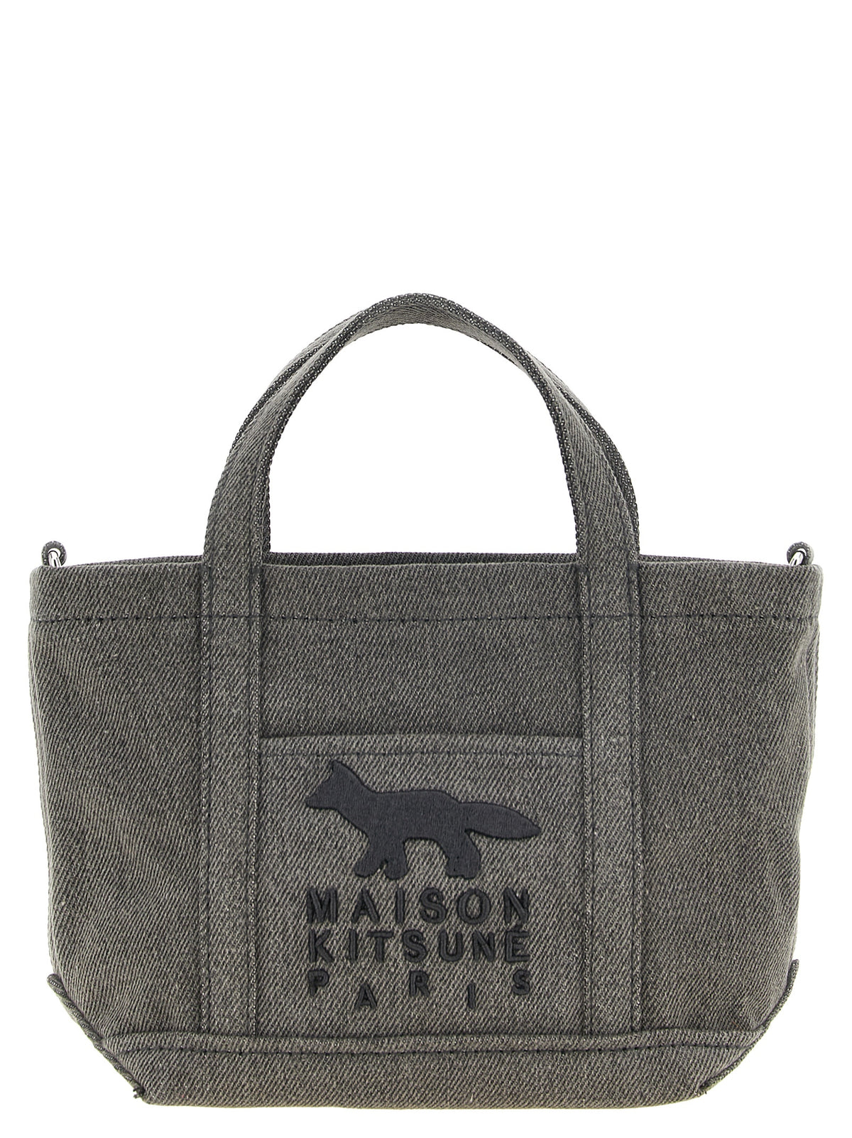 Gray Cotton Tote Bag