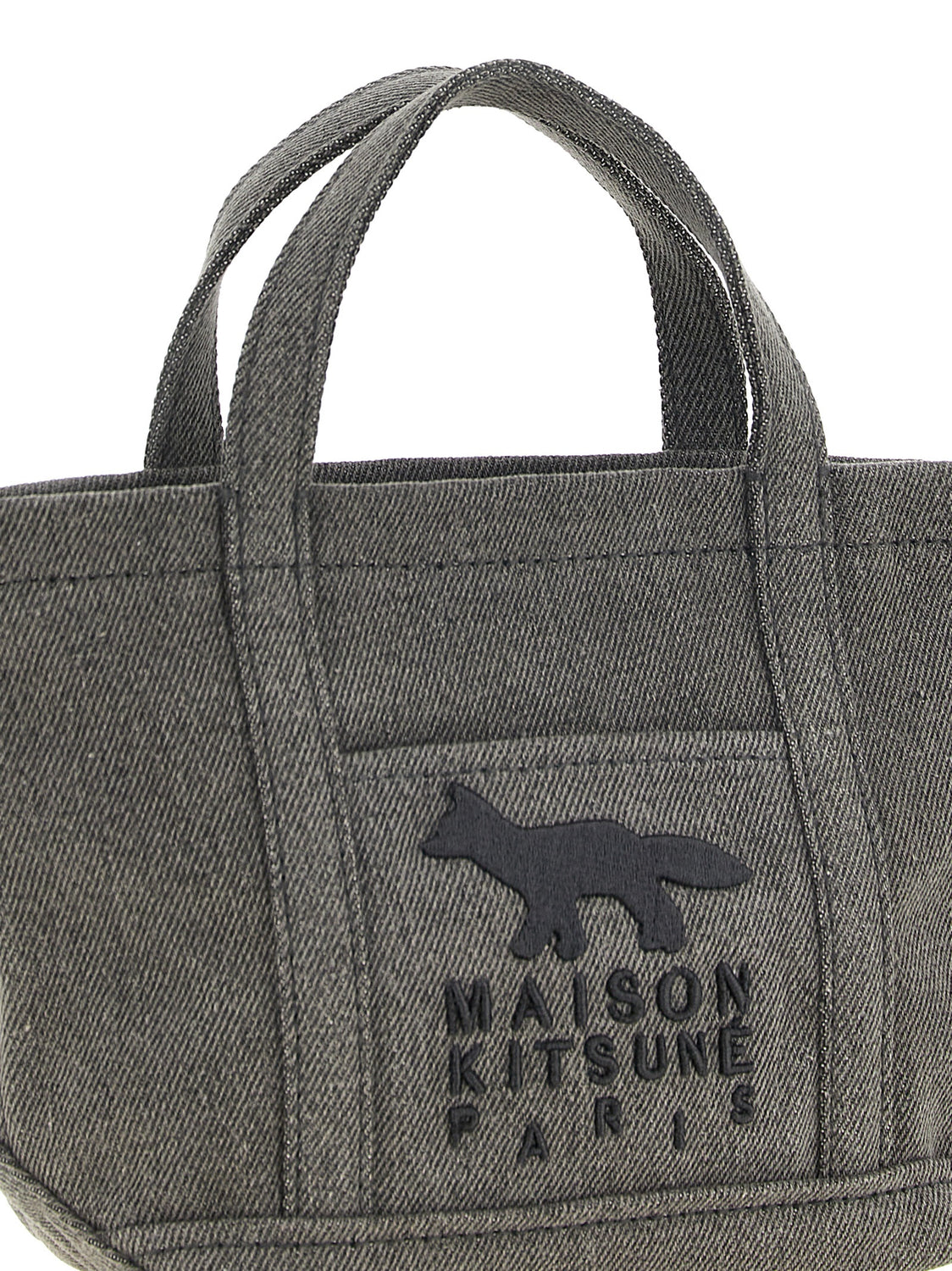 Gray Cotton Tote Bag
