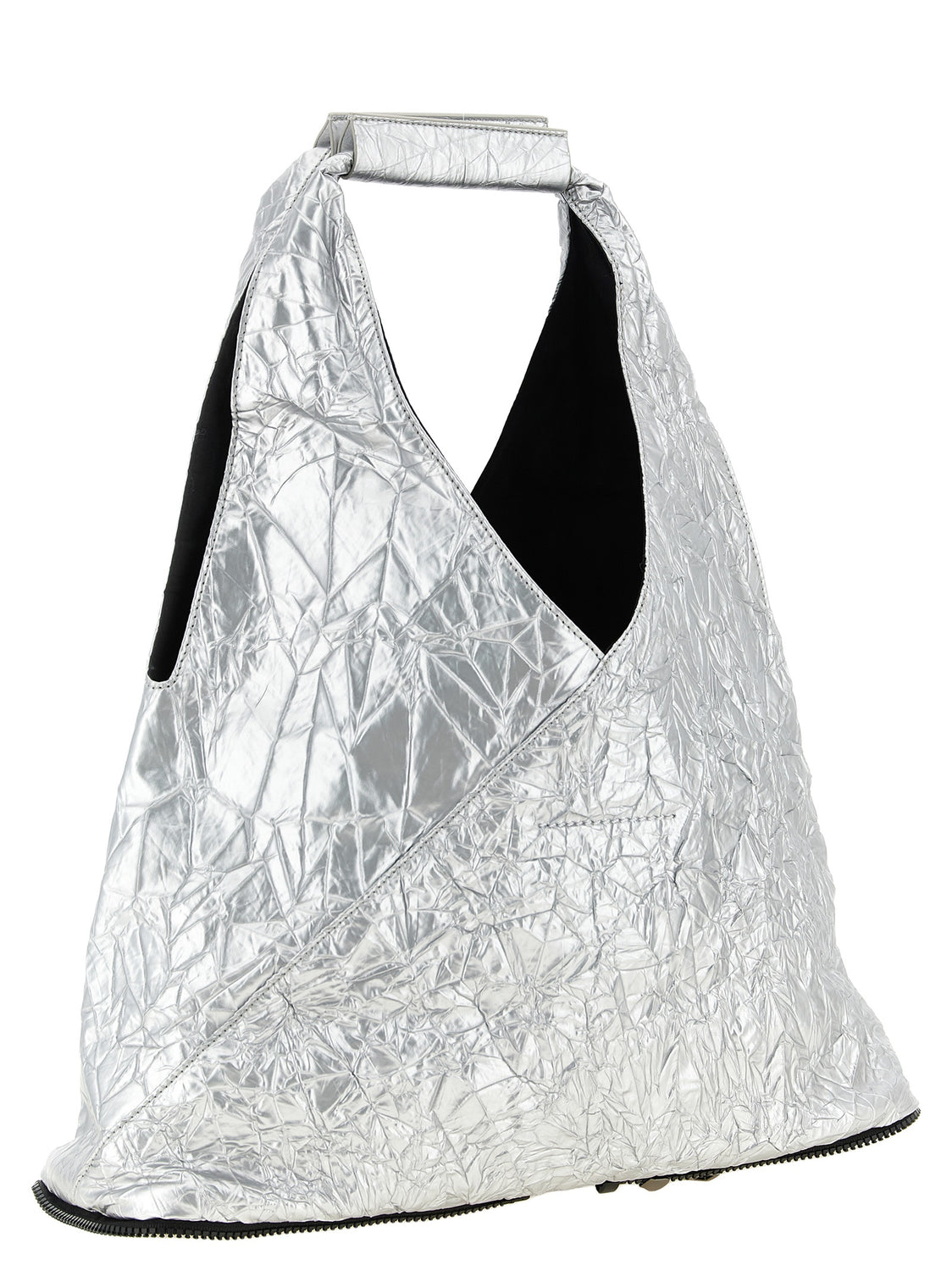 Silver Polyethylene Tote Bag