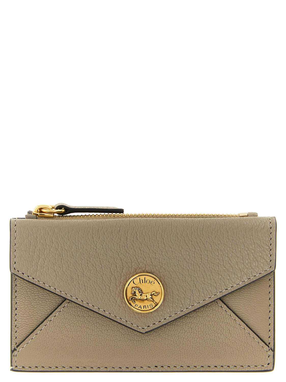 Beige Goatskin Cardholder