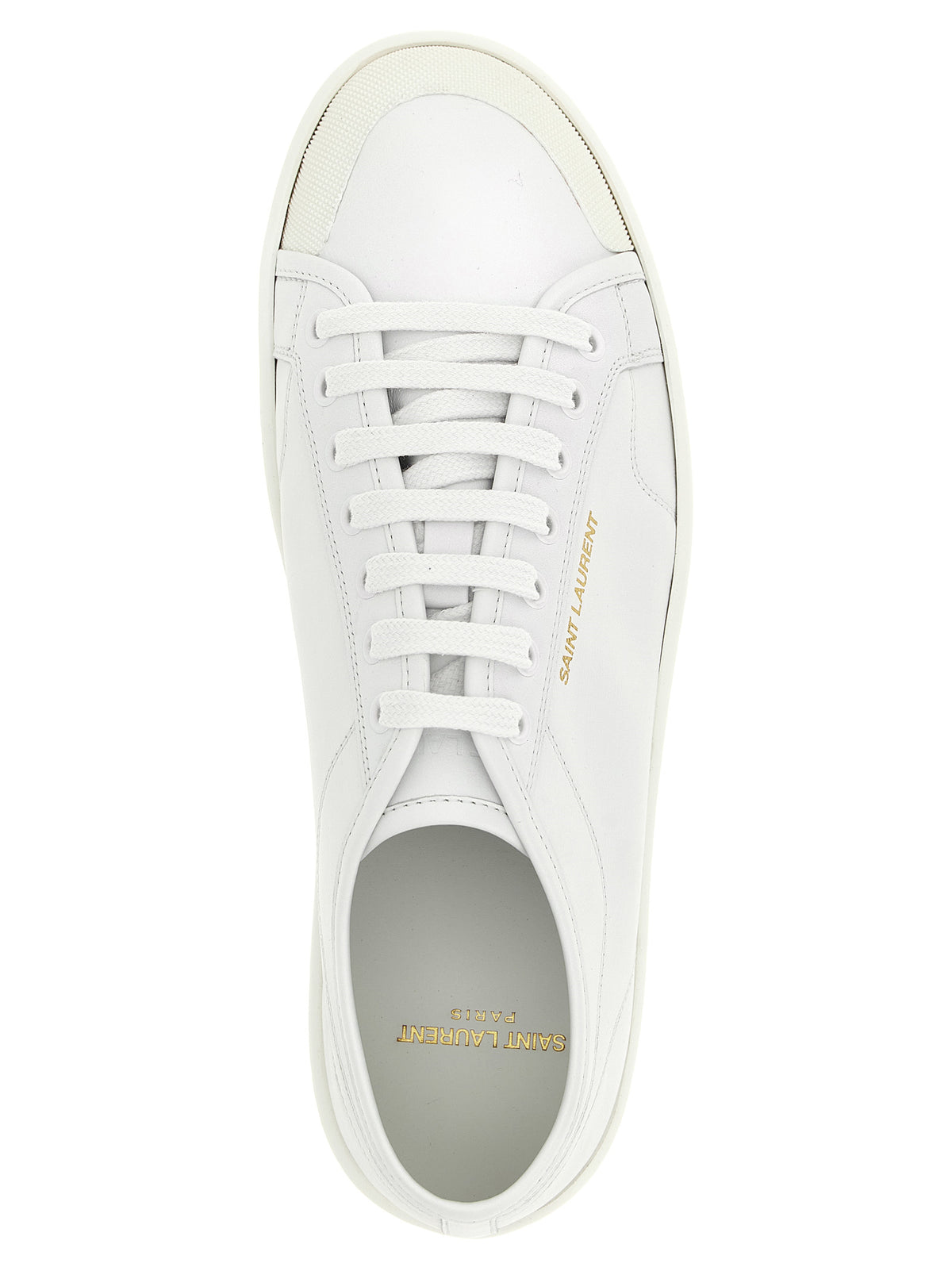 White Calfskin Low Top Sneakers