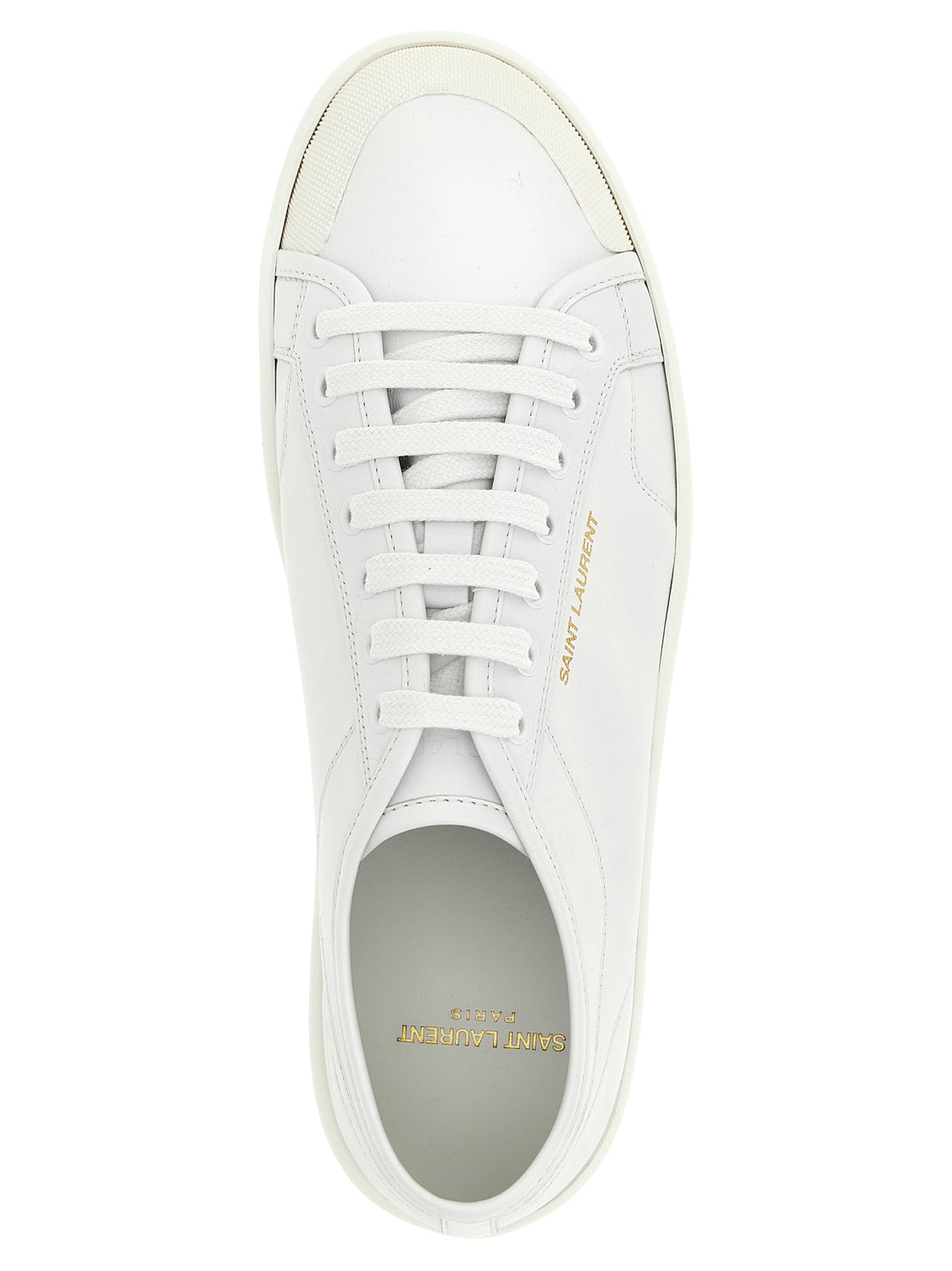 White Calfskin Low Top Sneakers