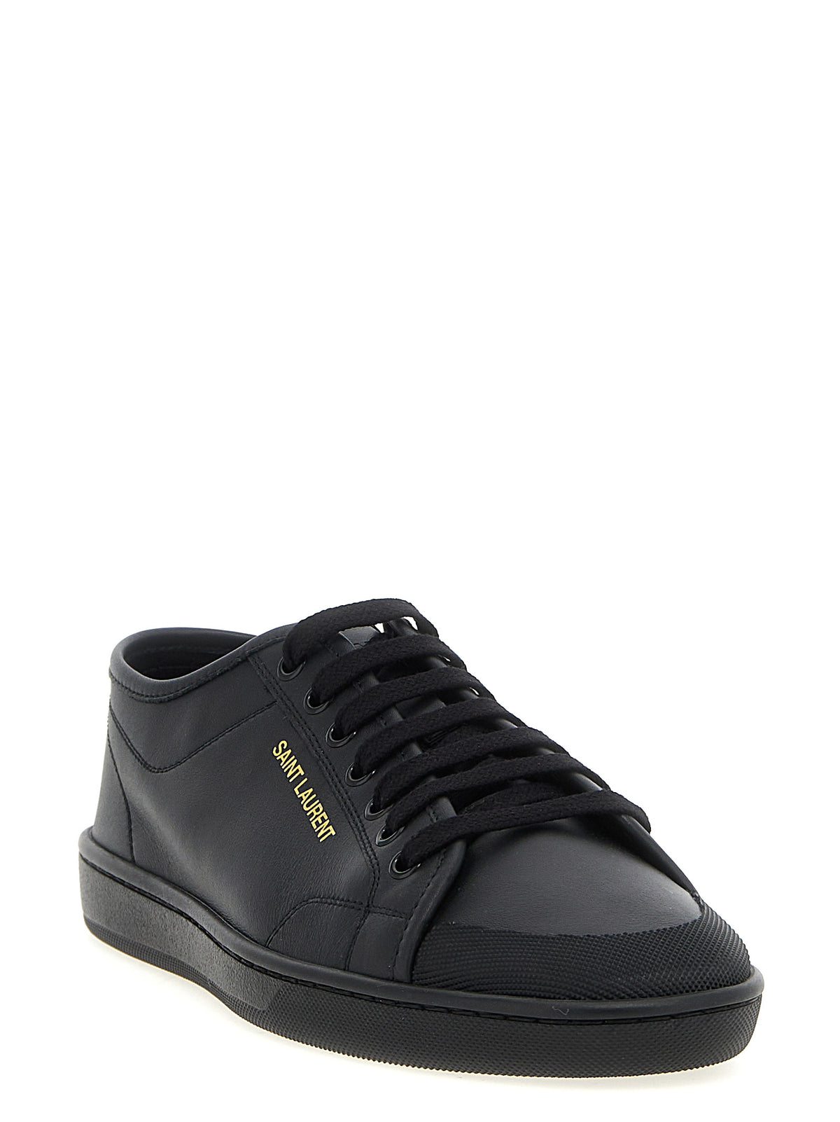 Black Calfskin Low Top Sneakers