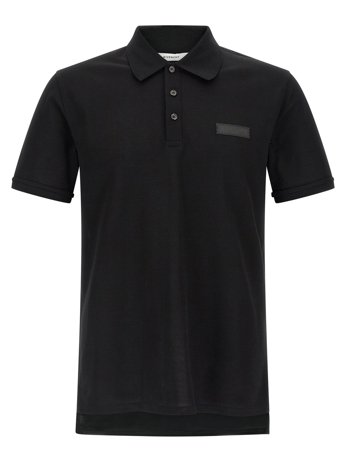 Black Cotton Polo Shirt