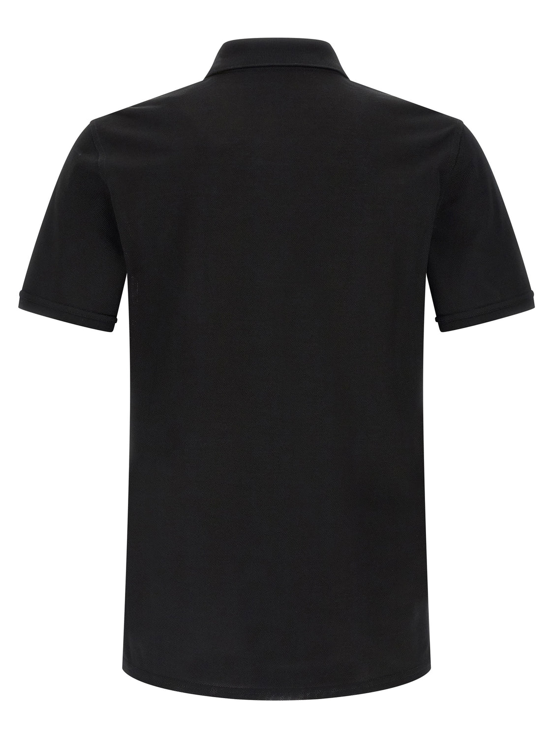 Black Cotton Polo Shirt