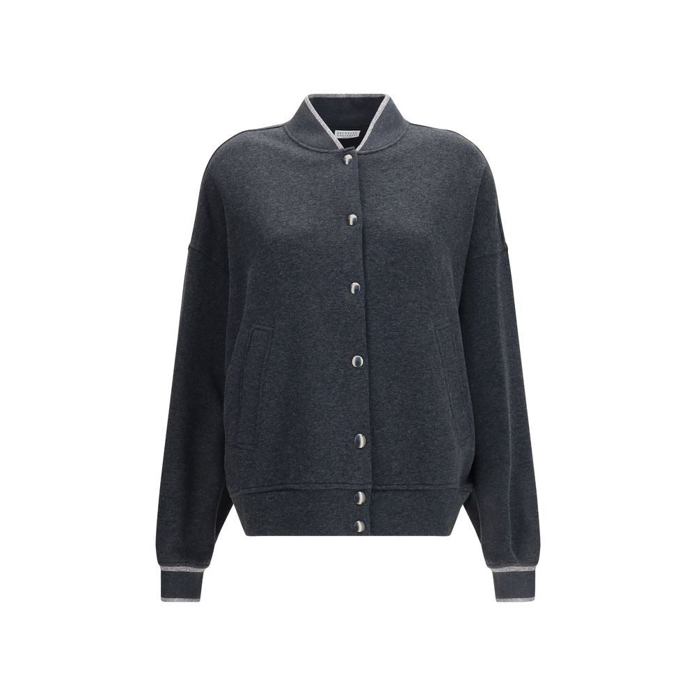Gray Cotton Bomber